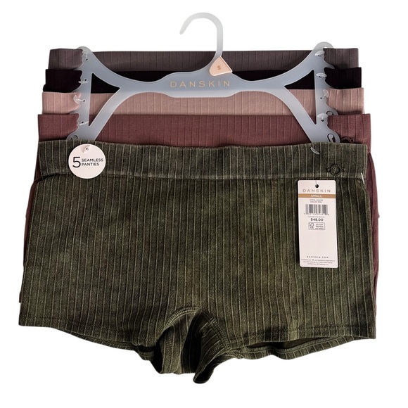 Danskin Other - DANSKIN Women’s Seamless Boyshort Panties Sz Small Lot/5 Multi Colors Flaws
